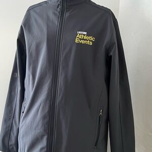 Port Authority Dark Gray Jacket with White Accents